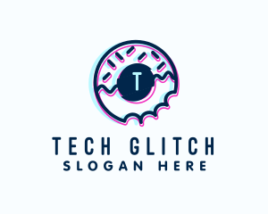 Glitch - Donut Sprinkle Glitch logo design