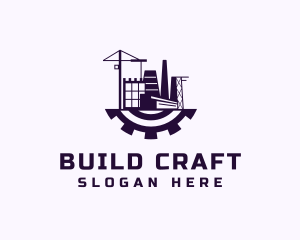 Factory Building Construction logo design