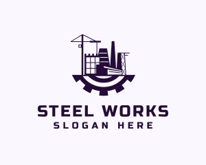 Factory Building Construction logo design