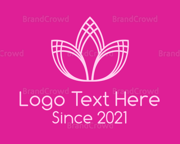 Monoline Lotus Flower Logo