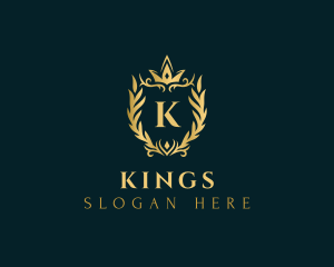 Gold Wreath Crown logo design