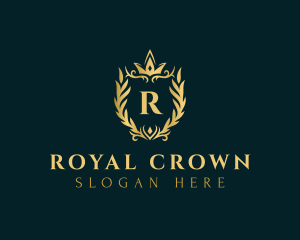 Gold Wreath Crown logo design