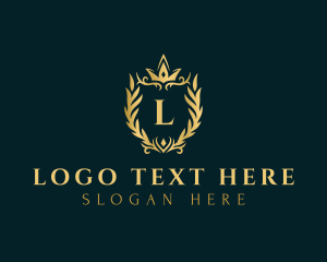 Gold Wreath Crown Logo