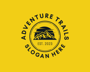 Hipster Mountain Adventure logo design