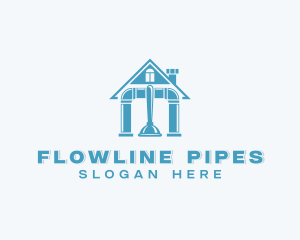 Pipes - Plunger Pipe Plumbing logo design