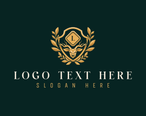 Vintage - Premium Buck Horn logo design