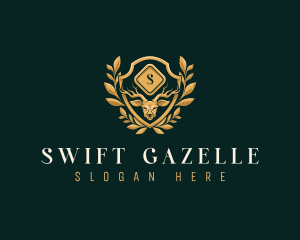 Gazelle - Premium Buck Horn logo design