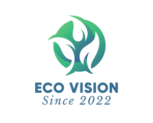 Eco Leaf Sustainability  logo design