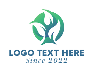 Herbal - 3D Leaf Sustainability logo design