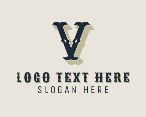Letter V - Nostalgic Letter V logo design
