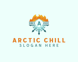 Cold - Cold Heating Fire logo design