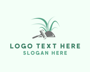 Horticulture - Garden Rake Grass logo design