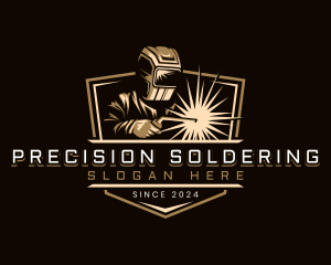 Soldering - Industrial Welding Machinist logo design