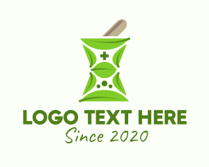 Mortar - Green Natural Pharmacy logo design