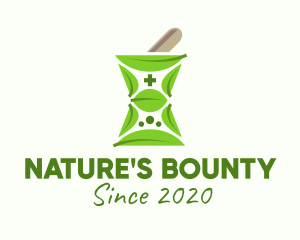 Green Natural Pharmacy logo design