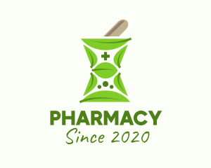 Green Natural Pharmacy logo design