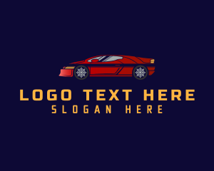 Video Game - Red Automotive Car logo design