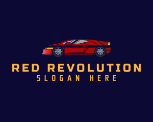 Red Automotive Car logo design