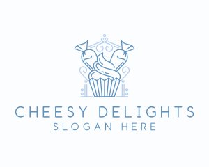 Bake Cupcake Icing Logo