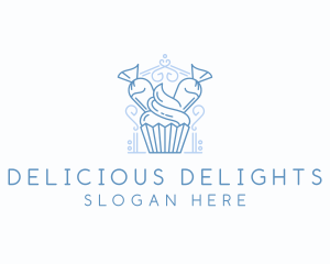 Bake Cupcake Icing Logo