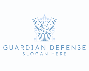 Bake Cupcake Icing Logo