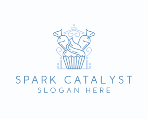 Bake Cupcake Icing Logo