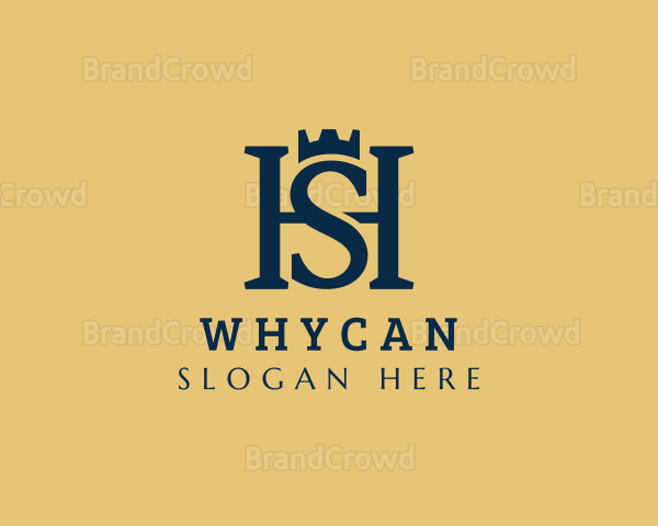 Royalty Crown Letter HS Logo