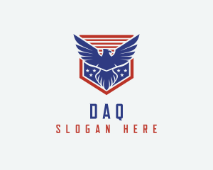 Eagle Wings Star Shield  Logo