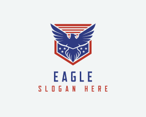 Eagle Wings Star Shield  logo design