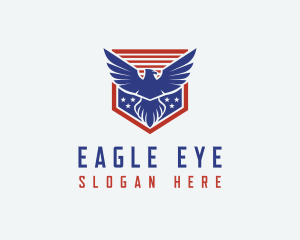 Eagle Wings Star Shield  logo design