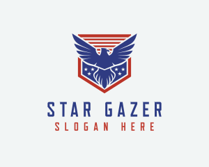 Eagle Wings Star Shield  logo design