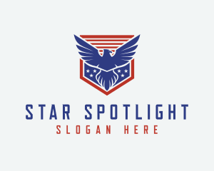 Eagle Wings Star Shield  logo design