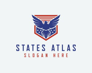 Eagle Wings Star Shield  logo design