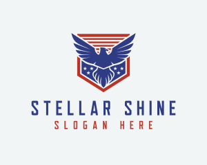 Stars - Eagle Wings Star Shield logo design