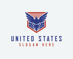 Eagle Wings Star Shield  logo design