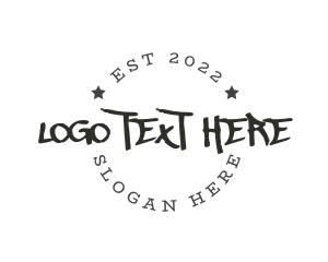Downtown - Urban Graffiti Wordmark logo design