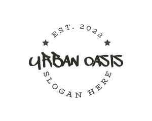 Downtown - Urban Graffiti Wordmark logo design