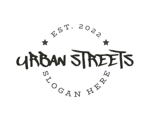 Streets - Urban Graffiti Wordmark logo design