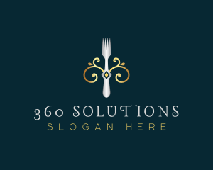 Fork Restaurant Cuisine logo design