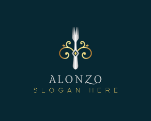 Fork Restaurant Cuisine logo design