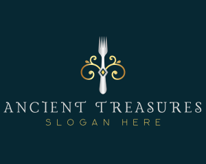 Fork Restaurant Cuisine logo design