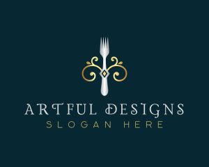 Fork Restaurant Cuisine logo design