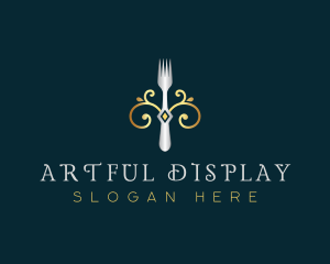 Fork Restaurant Cuisine logo design