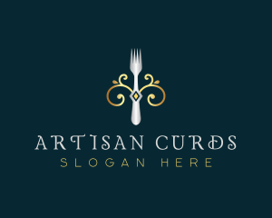 Fork Restaurant Cuisine logo design