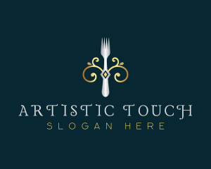 Fork Restaurant Cuisine logo design