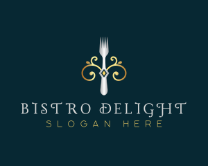 Fork Restaurant Cuisine logo design