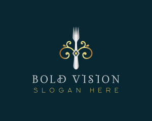 Fork Restaurant Cuisine logo design