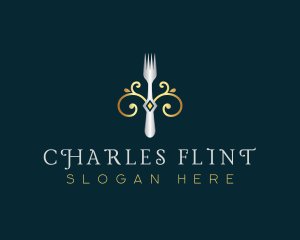 Fork Restaurant Cuisine logo design