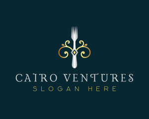 Fork Restaurant Cuisine logo design