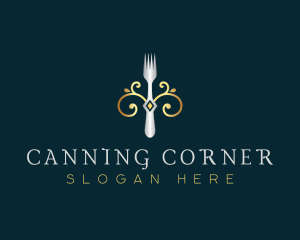 Fork Restaurant Cuisine logo design